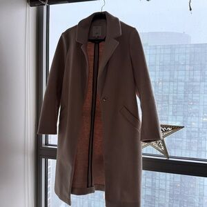 Oversized Cream Wool Coat